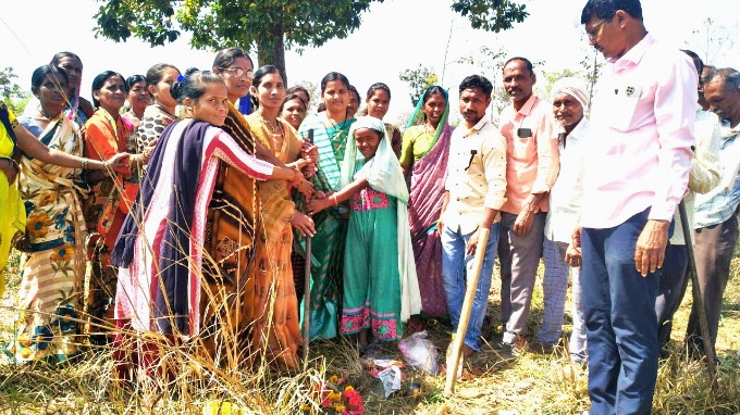 किन्ही/सोनेखारी येथे रोहयो अंतर्गत विकासकामाला सुरवात