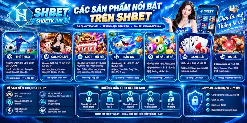 Các sản phẩm game có tại trang chủ